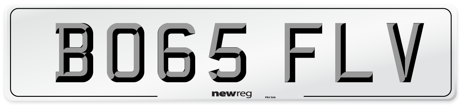 BO65 FLV Number Plate from New Reg